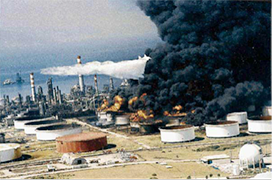 Figure 2: (a) Damage on the Izmit refinery during the recent Kocaeli (1999) earthquake, Turkey